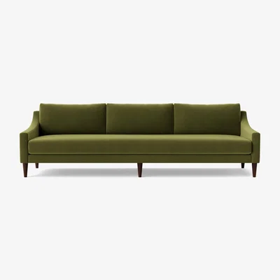 Habitat Swoon Turin Velvet 4 Seater Sofa - Fern Green