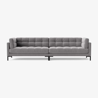 Habitat Swoon Landau Velvet 4 Seater Sofa - Silver Grey