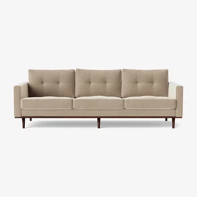 Habitat Swoon Berlin Velvet 4 Seater Sofa - Taupe