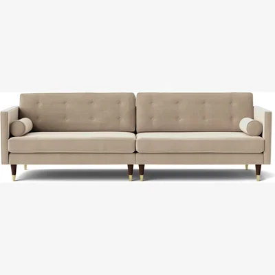 Habitat Swoon Porto Velvet 4 Seater Sofa - Taupe