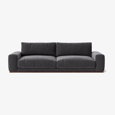 Habitat Swoon Denver Velvet 4 Seater Sofa - Granite Grey