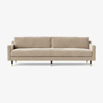 Habitat Swoon Rieti Velvet 4 Seater Sofa - Taupe