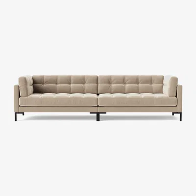 Habitat Swoon Landau Velvet 4 Seater Sofa - Taupe