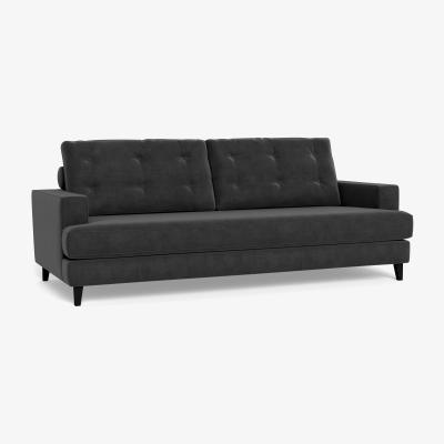 Heal's Heal's Mistral 4 Seater Sofa Smart Luxe Velvet Nickel Natural Feet