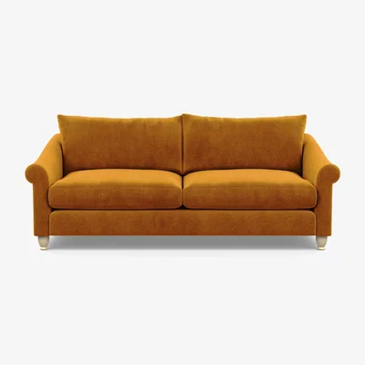 Heal's Heal's Devon 4 Seater Broad Weave Lagoon Natural Ash Feet - Heal's UK Furniture