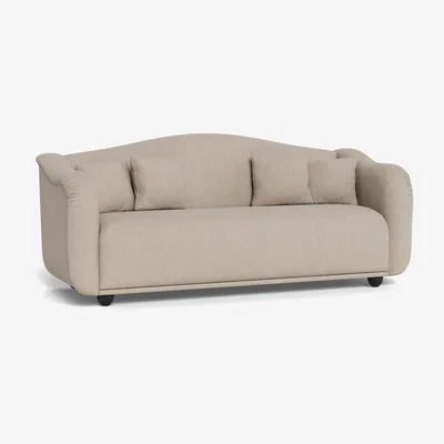 Heal's Heal's Tetbury 4 Seater Sofa Broad Weave Putty Black Beech Feet