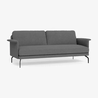 Heal's Heal's Iver 4 Seater Sofa Tejo Recycled Noir Black Feet