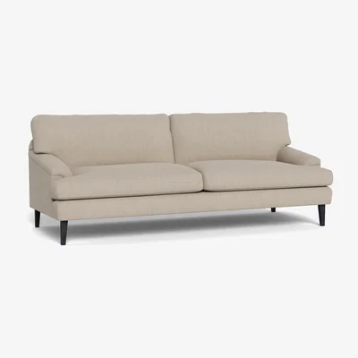 Heal's Heal's Stanton 4 Seater Sofa Broad Weave Putty Black Feet