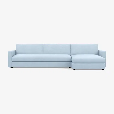 Heal's Heal's Nimbus II RHF 4 Seater Corner Chaise Texture Soot Black Feet - Heal's UK Furniture