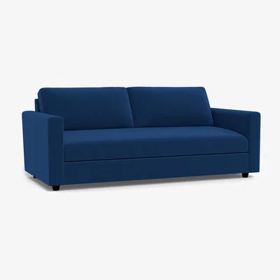 Heal's Heal's Nimbus 4 Seater Sofa Velvet Petrol Black Feet