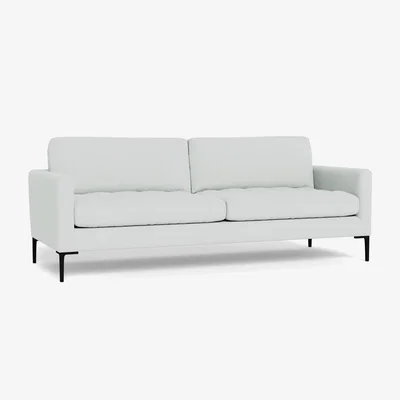 Heal's Heal's Eton 4 Seater Sofa Broad Weave Tin Brass Feet - Heal's UK Furniture