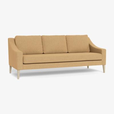 Heal's Heal's Richmond 4 Seater Sofa Smart Linen Mix Sand Black Feet