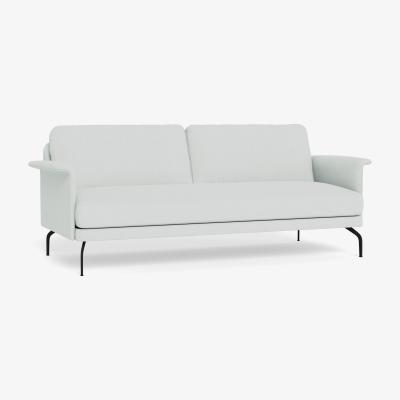 Heal's Heal's Iver 4 Seater Sofa Broad Weave Tin Black Feet