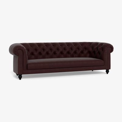 Heal's Heal's Fitzrovia 4 Seater Sofa Smart Luxe Velvet Acorn Natural Oak Feet