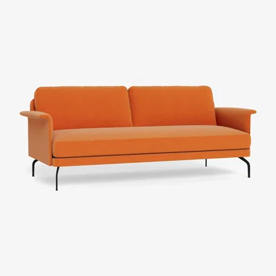 Heal's Heal's Iver 4 Seater Sofa Tejo Recycled Zinnia Black Feet
