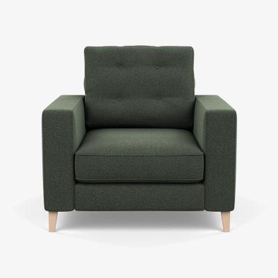 Heal's Heal's Richmond 4 Seater Sofa Capelo Linen Mineral Black Feet - Heal's UK Furniture