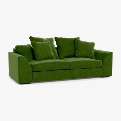 Heal's Heal's Cumulus 4 Seater Sofa Smart Luxe Velvet Grass Black Feet - Heal's UK Furniture