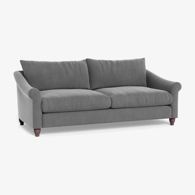 Heal's Heal's Devon 4 Seater Smart Velvet Mercury Black Stain Beech Feet - Heal's UK Furniture