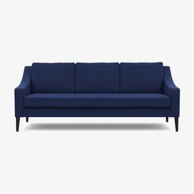 Heal's Heal's Richmond 4 Seater Sofa Melton Wool New Navy Black Feet - Heal's UK Furniture