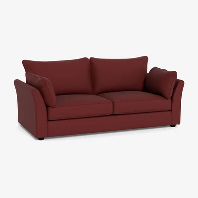 Heal's Heal's Tailor 4 Seater Sofa Capelo Linen-Cotton Etruscan Red Black Feet