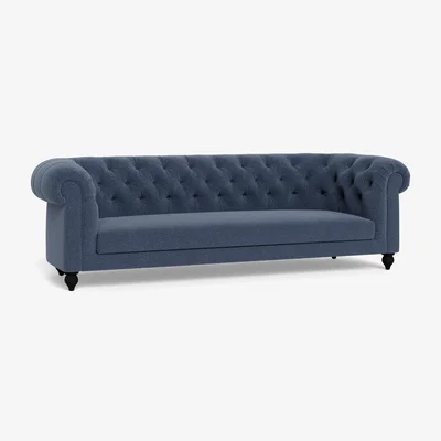 Heal's Heal's Fitzrovia 4 Seater Sofa Boucle Indigo Natural Feet