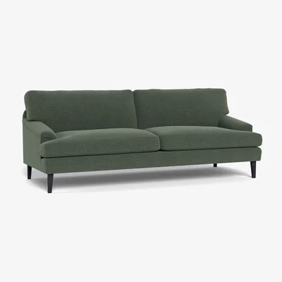 Heal's Heal's Stanton 4 Seater Sofa Brushed Cotton Mist Black Feet