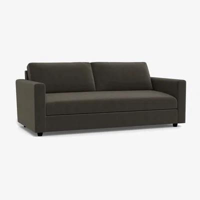 Heal's Heal's Nimbus 4 Seater Sofa Velvet Charcoal Black Feet