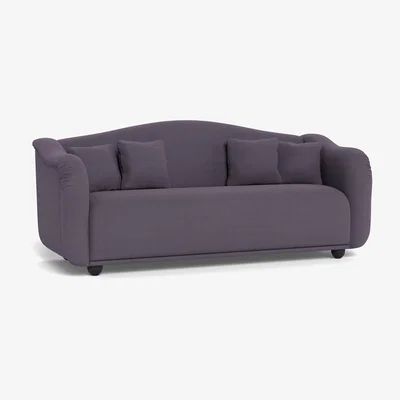 Heal's Heal's Tetbury 4 Seater Sofa Linen Shadow Black Beech Feet