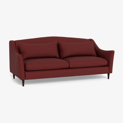 Heal's Heal's Somerset 4 Seater Sofa Capelo Linen-Cotton Etruscan Red Natural Feet