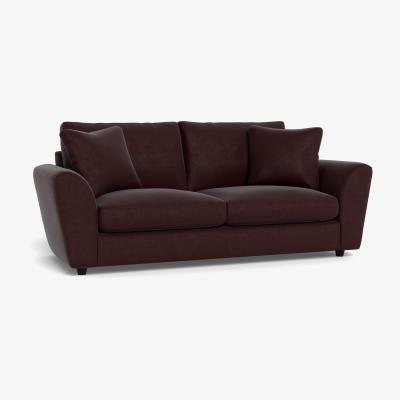 Heal's Heal's Snooze 4 Seater Sofa Smart Luxe Velvet Acorn Black Feet