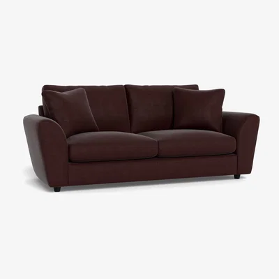Heal's Heal's Snooze 4 Seater Sofa Smart Luxe Velvet Acorn Black Feet