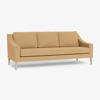 Heal's Heal's Richmond 4 Seater Sofa Smart Linen Mix Sand Natural Ash Feet - Heal's UK Furniture