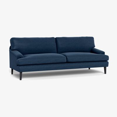 Heal's Heal's Stanton 4 Seater Sofa Capelo Linen-Cotton Inkspot Black Feet