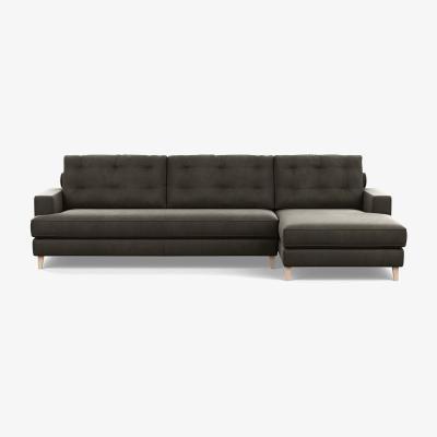 Heal's Heal's Mistral 4 Seater Sofa Melton Wool Granite Natural Feet - Heal's UK Furniture