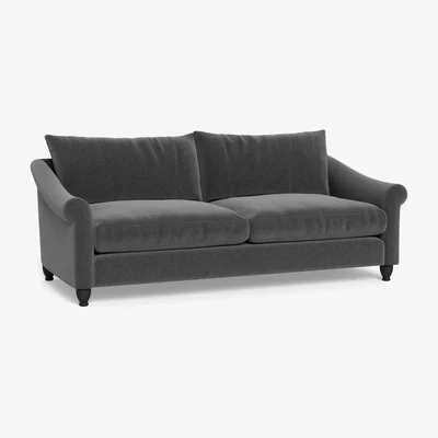 Heal's Heal's Devon 4 Seater Melton Wool Granite Dark Brown Stain Beech Feet - Heal's UK Furniture