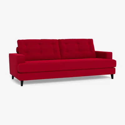 Heal's Heal's Mistral 4 Seater Sofa Melton Wool Red Oxide Black Feet