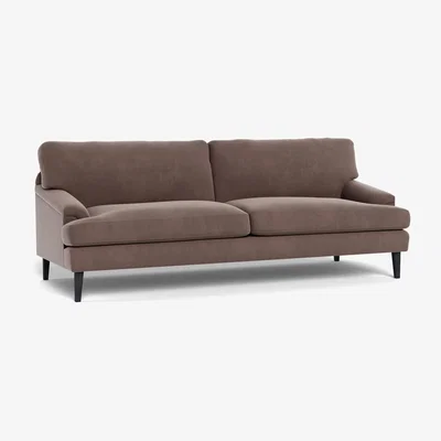 Heal's Heal's Stanton 4 Seater Sofa Smart Velvet Mouse Black Feet