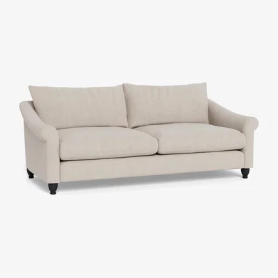 Heal's Heal's Devon 4 Seater Texture Limestone Walnut Stain Beech Feet - Heal's UK Furniture