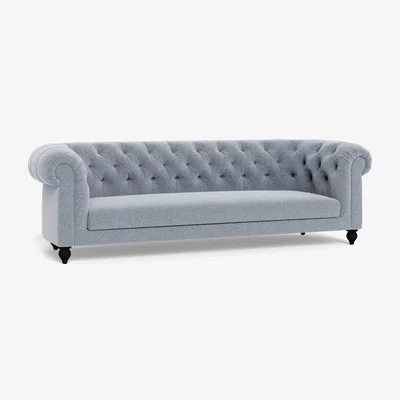 Heal's Heal's Fitzrovia 4 Seater Sofa Boucle Steel Stained Feet