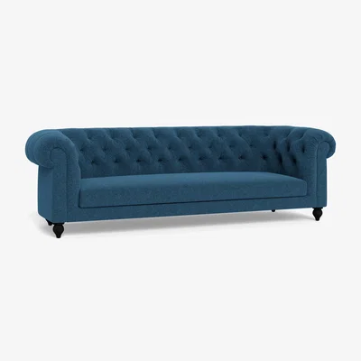 Heal's Heal's Fitzrovia 4 Seater Sofa Texture Ink Black Feet - Heal's UK Furniture