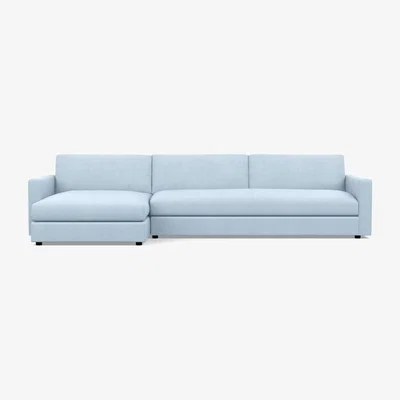 Heal's Heal's Nimbus 4 Seater Left Hand Corner Chaise Capelo LinenCotton Sea Shanty Black Feet - Heal's UK Furniture