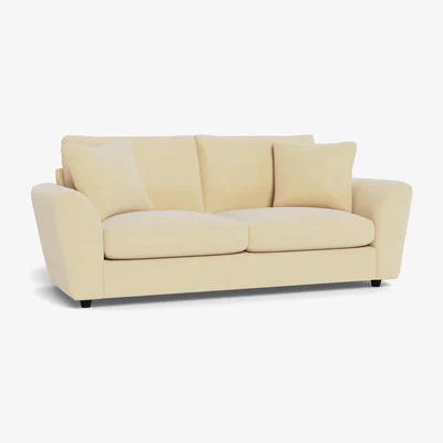 Heal's Heal's Snooze 4 Seater Sofa Smart Luxe Velvet Biscuit Black Feet