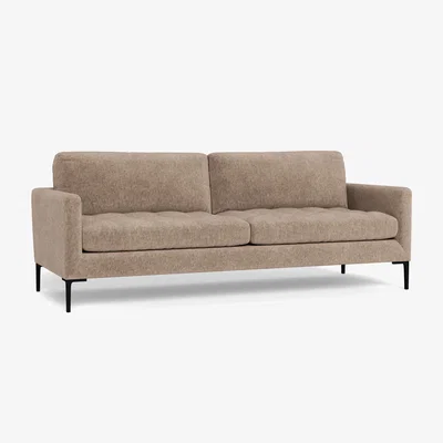 Heal's Heal's Eton 4 Seater Sofa Velvet Boucle Rocky Brass Feet