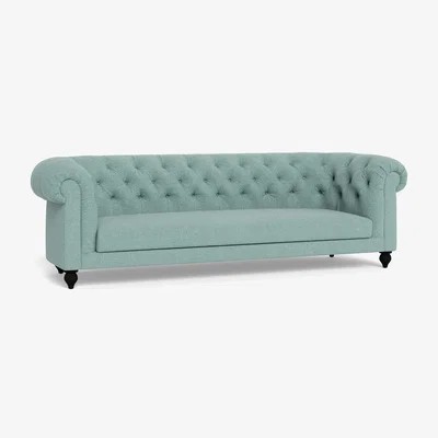 Heal's Heal's Fitzrovia 4 Seater Sofa Tejo Recycled Teal Natural Oak Feet - Heal's UK Furniture