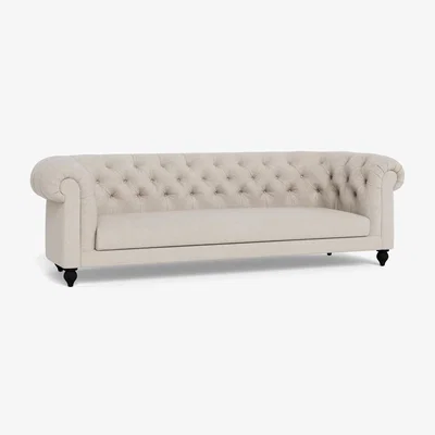 Heal's Heal's Fitzrovia 4 Seater Sofa Texture Limestone Black Feet - Heal's UK Furniture
