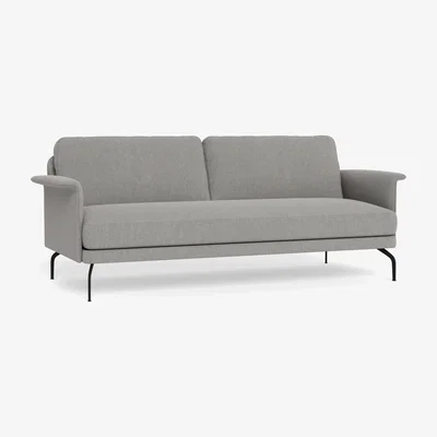 Heal's Heal's Iver 4 Seater Sofa Texture Pale Grey Black Feet