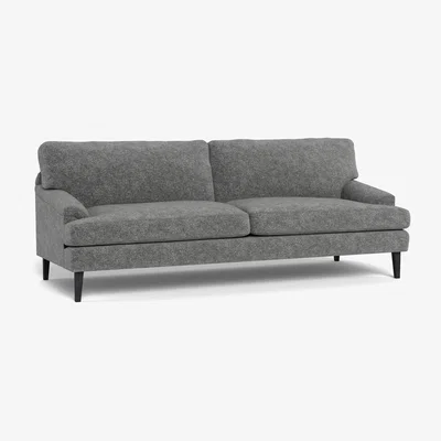 Heal's Heal's Stanton 4 Seater Sofa Melton Wool Shale Black Feet