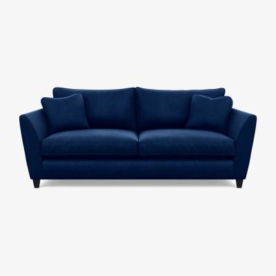 Heal's Heal's Torino 4 Seater Sofa Velvet Midnight Black Feet - Heal's UK Furniture