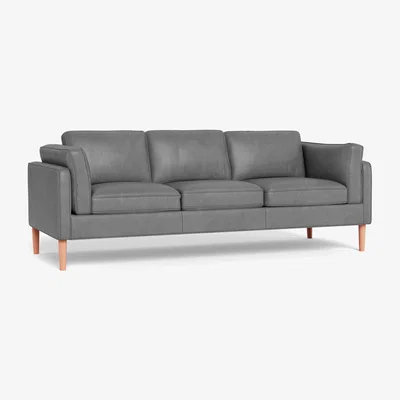 Heal's Heal's Sonno 4 Seater Daino Leather Steel Walnut Feet - Heal's UK Furniture