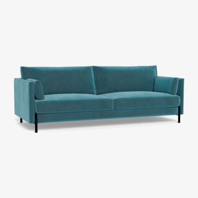 Heal's Heal's Tortona 4 seater Sofa Smart Luxe Velvet Airforce